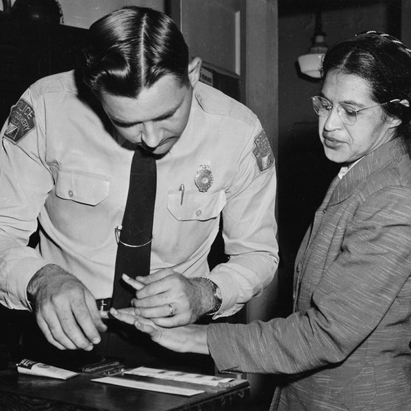 Historical Poster Print: Civil Rights Champion Rosa Parks Arrested and Fingerprinted 1956 - Satin Finish Photo - Available in 6 Sizes!