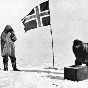 Historical Poster Print: Title - First Successful Expedition to the South Pole - New Satin Finish Photo - Available in 6 Sizes!