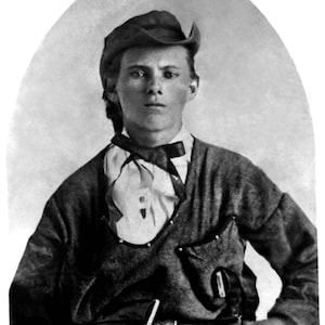 Historical Poster Print: American Old Wild West Outlaw Jesse James, Gunslinger - Restored Satin Finish Photo - Available in 6 Sizes!