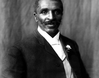 Historical Poster Print: Botanist George Washington Carver - Tuskegee Institute - Restored Satin Finish Photo - Available in 6 Sizes!