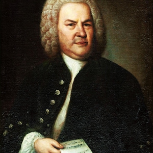 Historical Poster Print: Classical Music, German Composer Johann Sebastian Bach - Baroque - New Satin Finish Photo - Available in 6 Sizes!