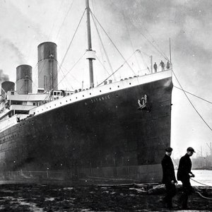 Historical Poster Print: Title - Ocean Liner RMS TITANIC at Belfast Before Launch, 1912 - New Satin Finish Photo - Available in 6 Sizes!