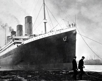 Historical Poster Print: Title - Ocean Liner RMS TITANIC at Belfast Before Launch, 1912 - New Satin Finish Photo - Available in 6 Sizes!