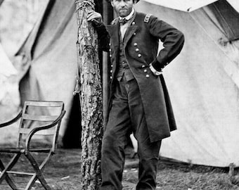 Historical Civil War Poster Print: Union General Ulysses S. Grant at Cold Harbor, VA - Restored Satin Finish Photo - Available in 6 Sizes!