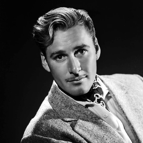Historical Poster Print: Errol Flynn - Hollywood Movie Film Silver Screen Star Actor - New Satin Finish Photo - Available in 6 Sizes!