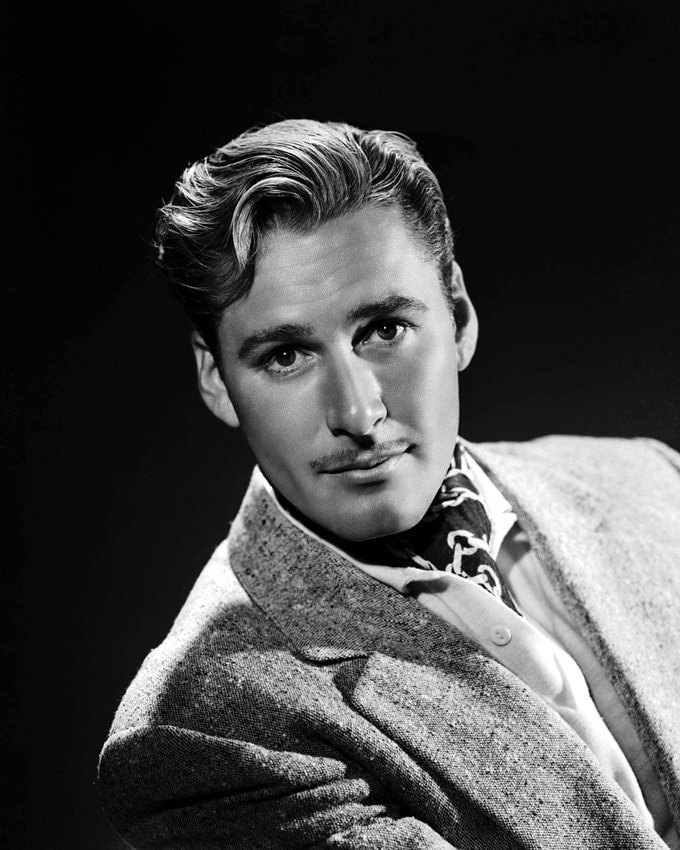 Historical Poster Print: Errol Flynn - Hollywood Movie Film Silver Screen Star Actor - New Satin Finish Photo - Available in 6 Sizes!