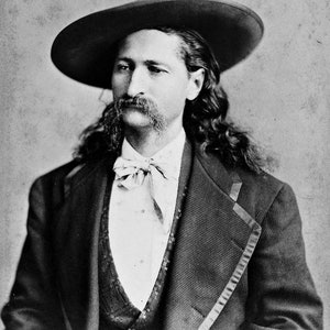 Historical Poster Print: James Butler "Wild Bill" Hickok, Folk Hero of American Old West - Satin Finish Photo - Available in 6 Sizes!