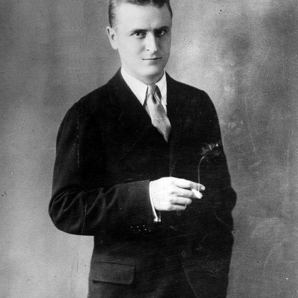 Historical Poster Print: American "Jazz Age" Writer and Novelist F. Scott Fitzgerald - Author - Satin Finish Photo - Available in 6 Sizes!