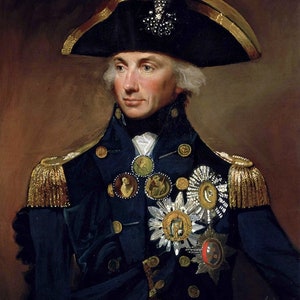 Historical Poster Print: British Royal Navy Admiral Horatio Lord Nelson, Hero of Napoleonic Wars - Satin Finish Photo - Available in 6 Sizes