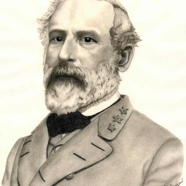 Robert E. Lee, Confederate States Army Commanding General - Art Print by Victoria Heilshorn - Signed, Open Edition - Available in 3 Sizes!