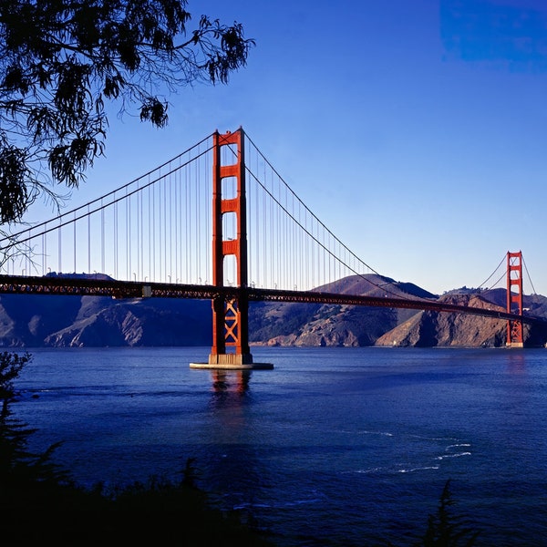 Historical Poster Print: The Golden Gate Bridge, View Towards Marin County, California - New Satin Finish Photo - Available in 6 Sizes!