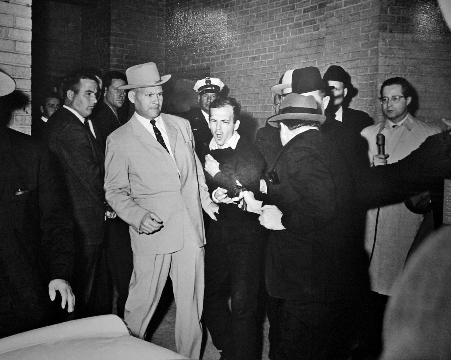 Historical Poster Print: Jack Ruby Shoots Lee Harvey Oswald at
