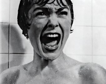 Historical Poster Print: Janet Leigh as Marion Crane in Alfred Hitchcock's "Psycho" - New Satin Finish Photo - Available in 6 Sizes!