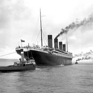 Historical Poster Print: Title - RMS TITANIC Leaves Belfast for Sea Trials, April 1912 - New Satin Finish Photo - Available in 6 Sizes!