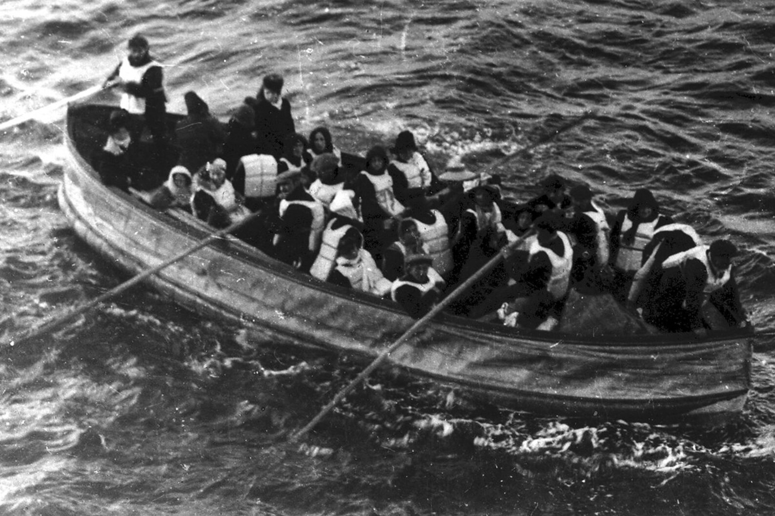 Historical Poster Print Title survivors Of The RMS TITANIC Sinking In 