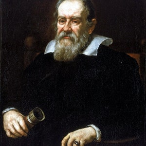 Historical Poster Print: Portrait of Famed Italian Astronomer Galileo Galilei - New Satin Finish Photo - Available in 6 Sizes!