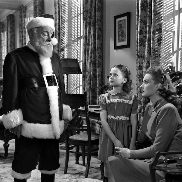 Historical Poster Print: Maureen O'Hara & Natalie Wood in Miracle on 34th Street, Christmas - New Satin Finish Photo - Available in 6 Sizes!