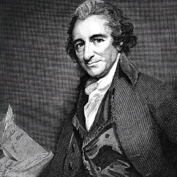 Historical Poster Print: Founding Thinker, Author and American Revolutionary Thomas Paine - Satin Finish Photo - Available in 6 Sizes