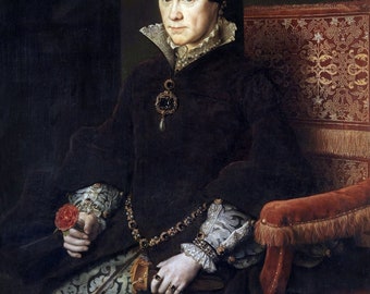 Historical Poster Print: Queen Mary I of England Ireland, 
