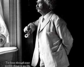 With Courage Poster Choose Unframed Poster or Canvas Mark Twain
