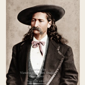 Colorized History Photo Poster Print: Old West American Gunfighter and Folk Hero James &quot;Wild Bill&quot; Hickok - Available in 6 Sizes!
