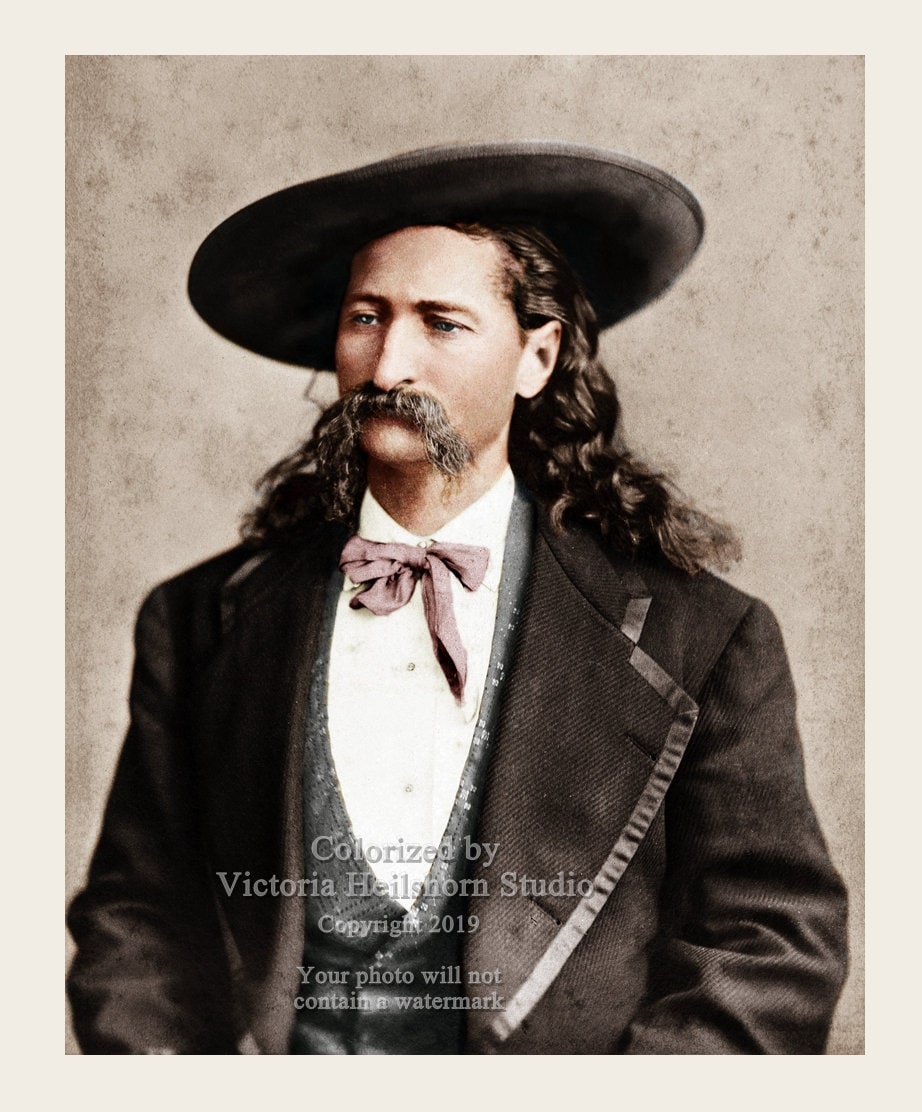 Colorized History Photo Poster Print: Old West American Gunfighter