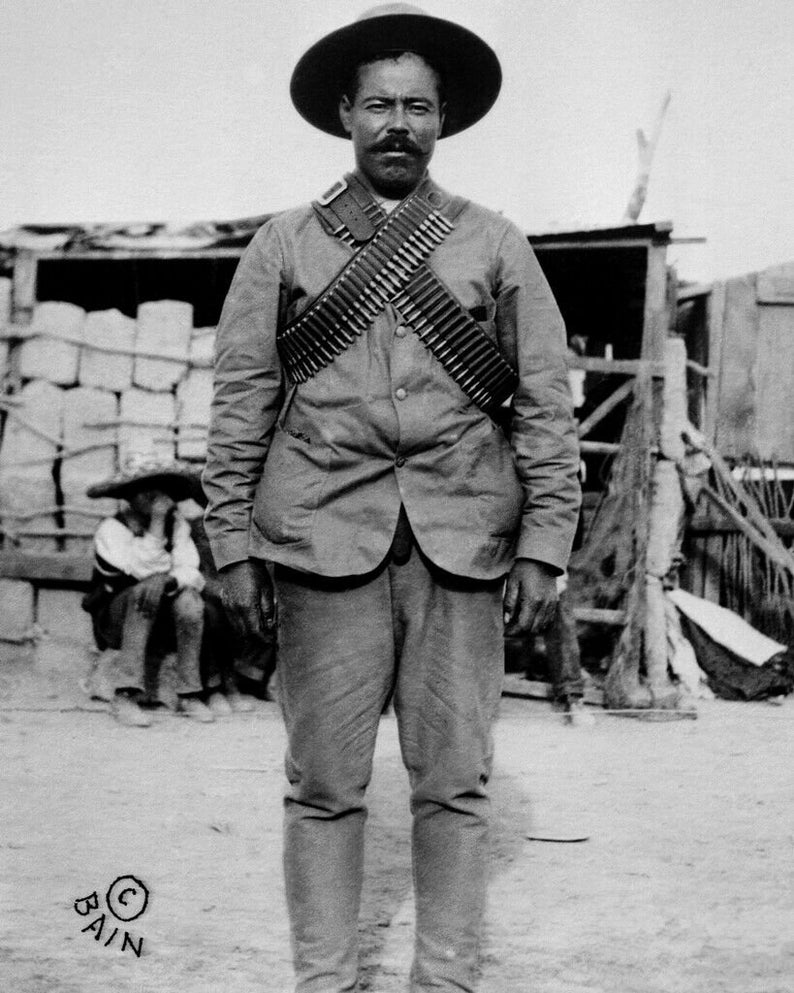 Historical Poster Print: General Francisco Pancho Villa Mexican Revolution Restored Satin Finish Photo Available in 6 Sizes image 1