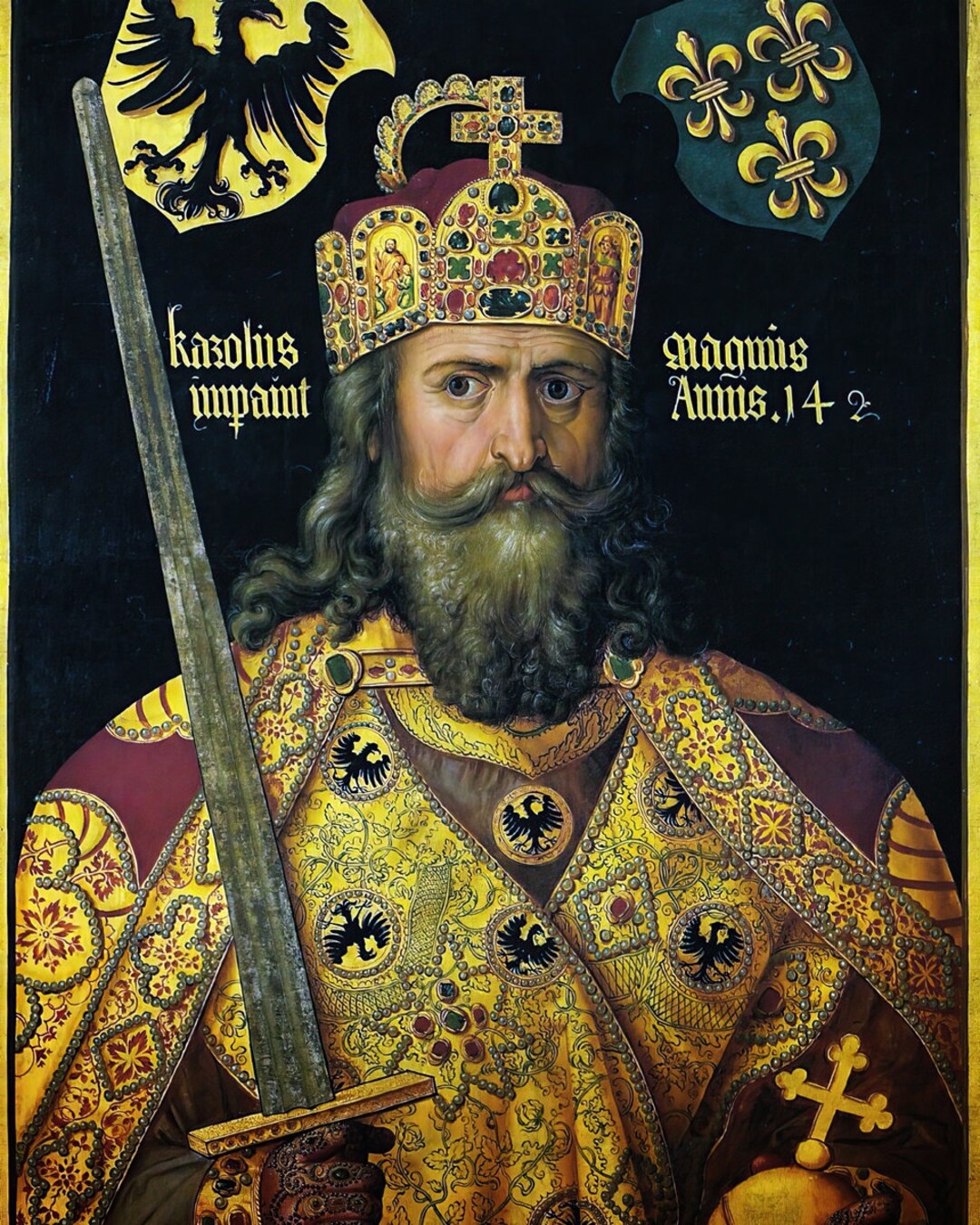 Historical Poster Charlemagne I Or charles The Great 1st Holy Roman 