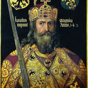 Historical Poster: Charlemagne I or &quot;Charles the Great&quot;, 1st Holy Roman Emperor - Satin Finish Photo - Available in 6 Sizes!