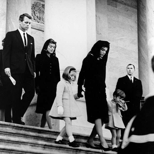 Historical Poster: Robert, Jackie Leave Capitol after John F. Kennedy Funeral - Satin Finish Photo - Available in 6 Sizes!