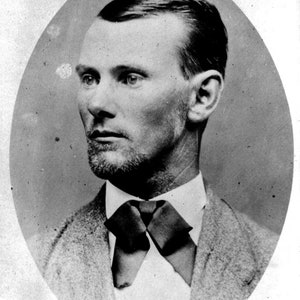 Historical Poster Print: Jesse James - 1882 - Infamous American Old West Western Outlaw - Satin Finish Photo - Available in 6 Sizes!