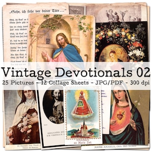 Vintage Devotionalien, Teil 02 | Ephemera 1930 - 1980 | Bibelstudien | Bibel Journal Kit | PNG Clipart | digital | Sofort-Download