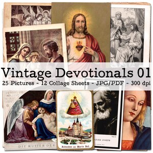 Itens devocionais vintage, parte 01 | Coisas efêmeras 1930 - 1980 | Estudos bíblicos | Kit Diário Bíblico | PNG Clipart | digitais | download instantâneo