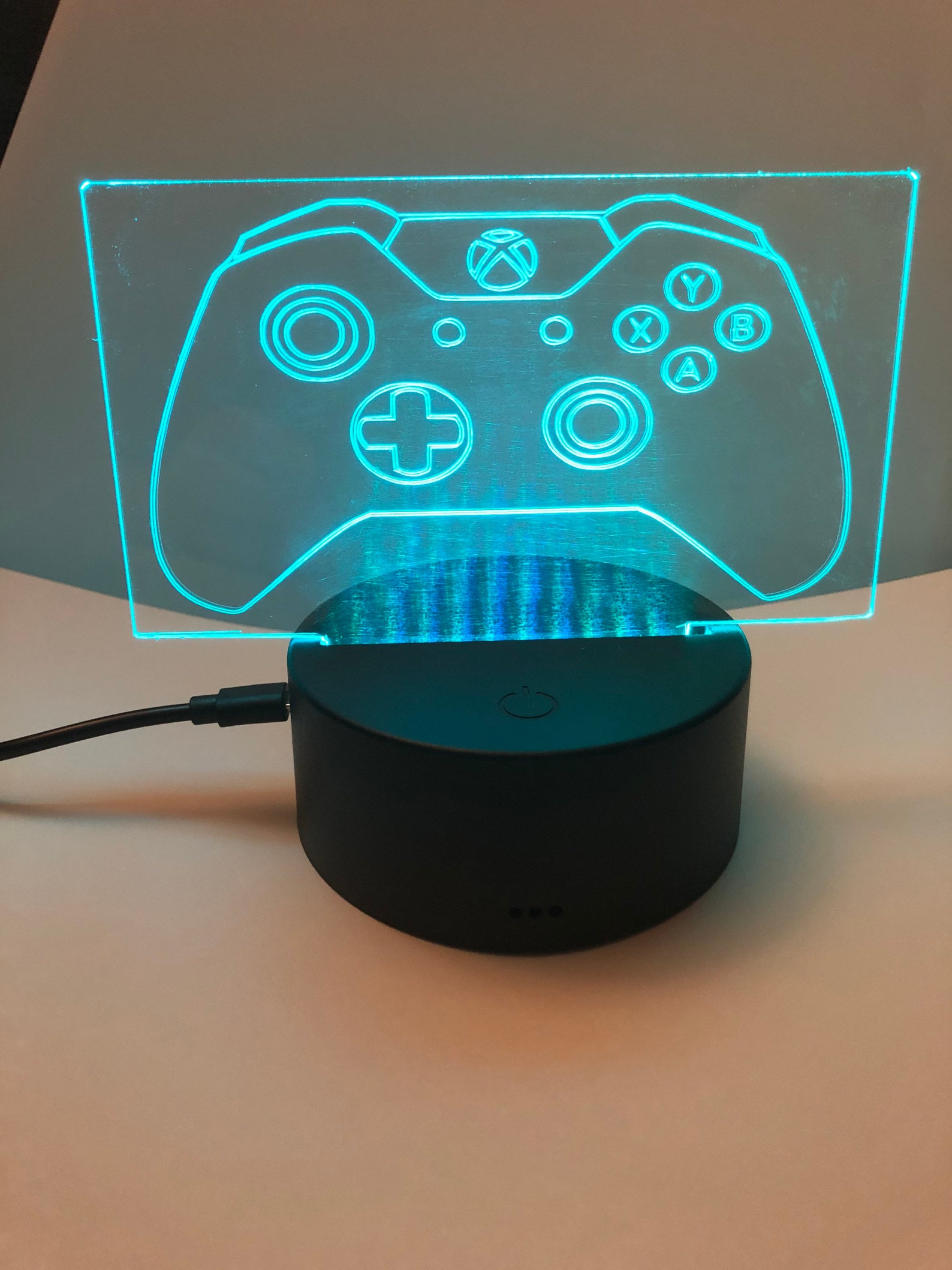 Xbox controller led night light lamp can be personalised with Etsy