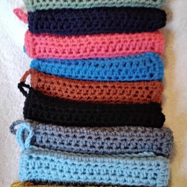 7 X Crochet dish washing cloths hand Crocheted 7pack 100% Acrylic 17cm by 16cm