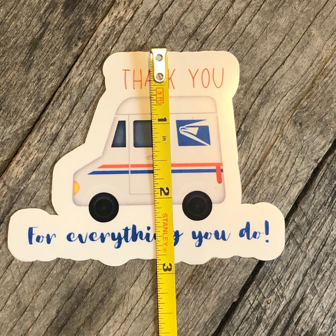 Thank You USPS Mailbox Sticker Mailbox Vinyl Sticker Etsy