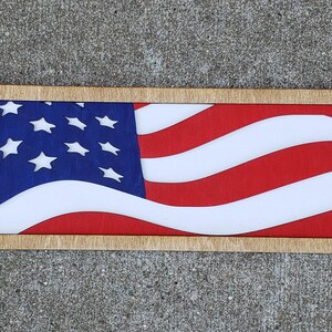 DIGITAL SVG FILE Glowforge Ready Laser Cut Layered American Flag Freedom Patriotic Multi-Layer Sign image 9