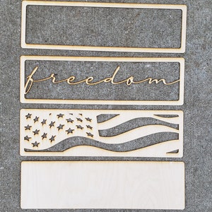 DIGITAL SVG FILE Glowforge Ready Laser Cut Layered American Flag Freedom Patriotic Multi-Layer Sign image 7