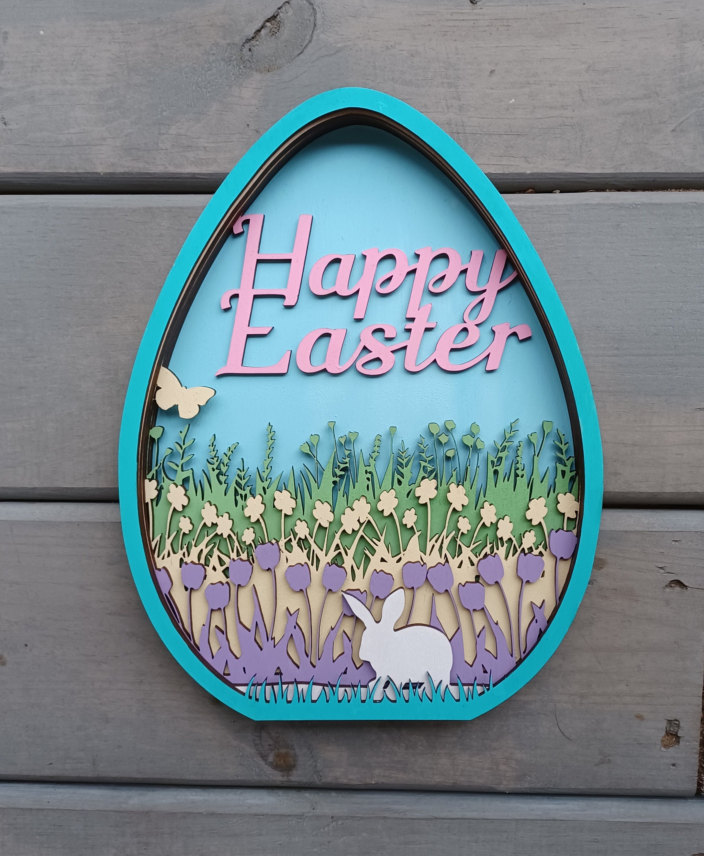 DIGITAL SVG FILE Glowforge Laser Cut Easter Egg Spring Multi-layer ...