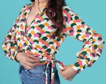 Pearl Wrap Cardigan Sewing Pattern: Tilly & The Buttons, UK Sizes 6-34