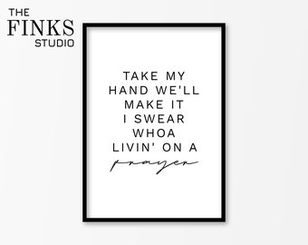 Bon Jovi Lyrics Etsy Bon Jovi Lyrics Etsy
