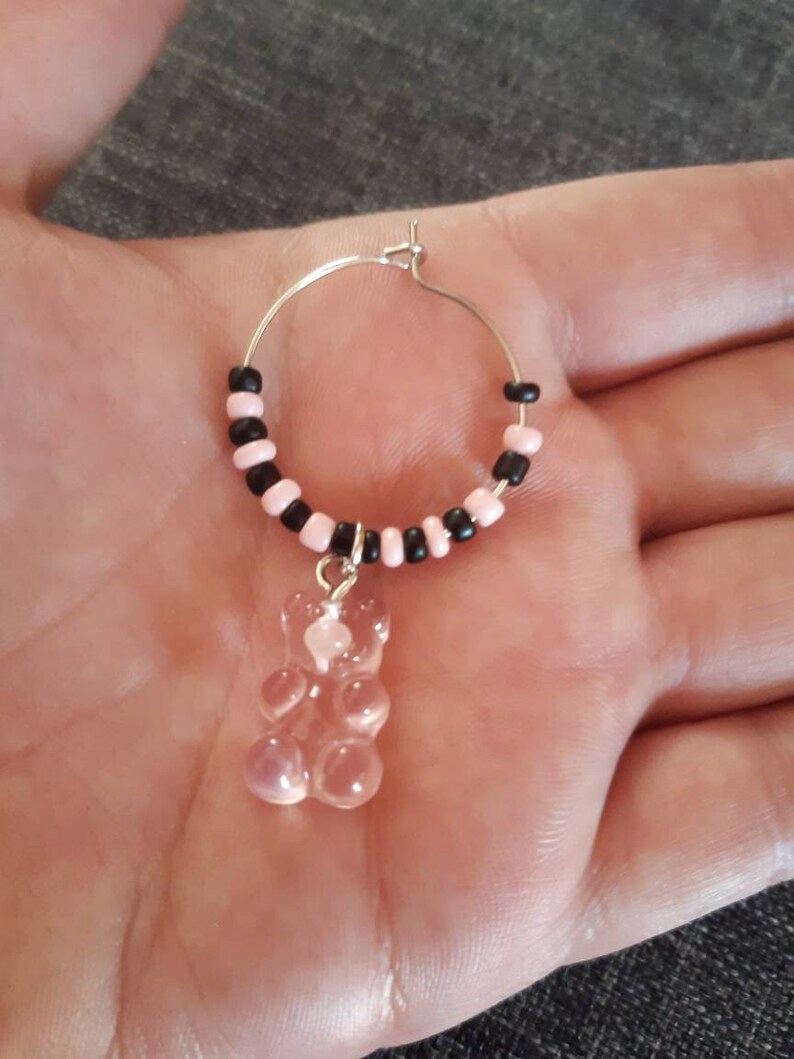 Gummy bear hoop earrings