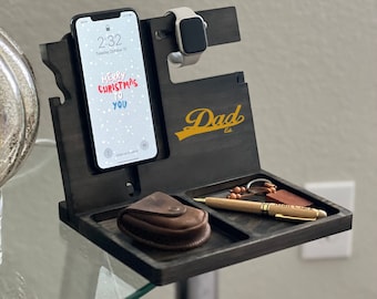 Fathers Day Gift, Personalized Docking Station for him, gift for dad, gift for boyfriend, Unique gifts for father