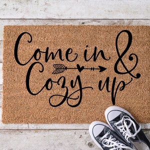 Come in & crazy up, Door Mat, Housewarming Gift, Front Doormat, Funny Doormat, Welcome Mat, Closing Gift, Wedding Gift