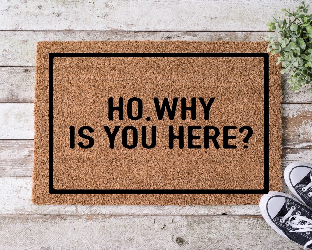 Zerbino 'You Are Here' Resistente Con Retro Gommato - Tappetino Antifango Durevole Per Ingresso Casa