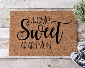 Home Sweet Apartment Doormat, Welcome Mat, Welcome Doormat, Funny Doormat, Cute Doormat, Front Door Mat, Home Sweet Home, Housewarming Gift