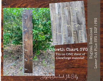 Growth Chart SVG Cut File for glowforge file, cnc files,