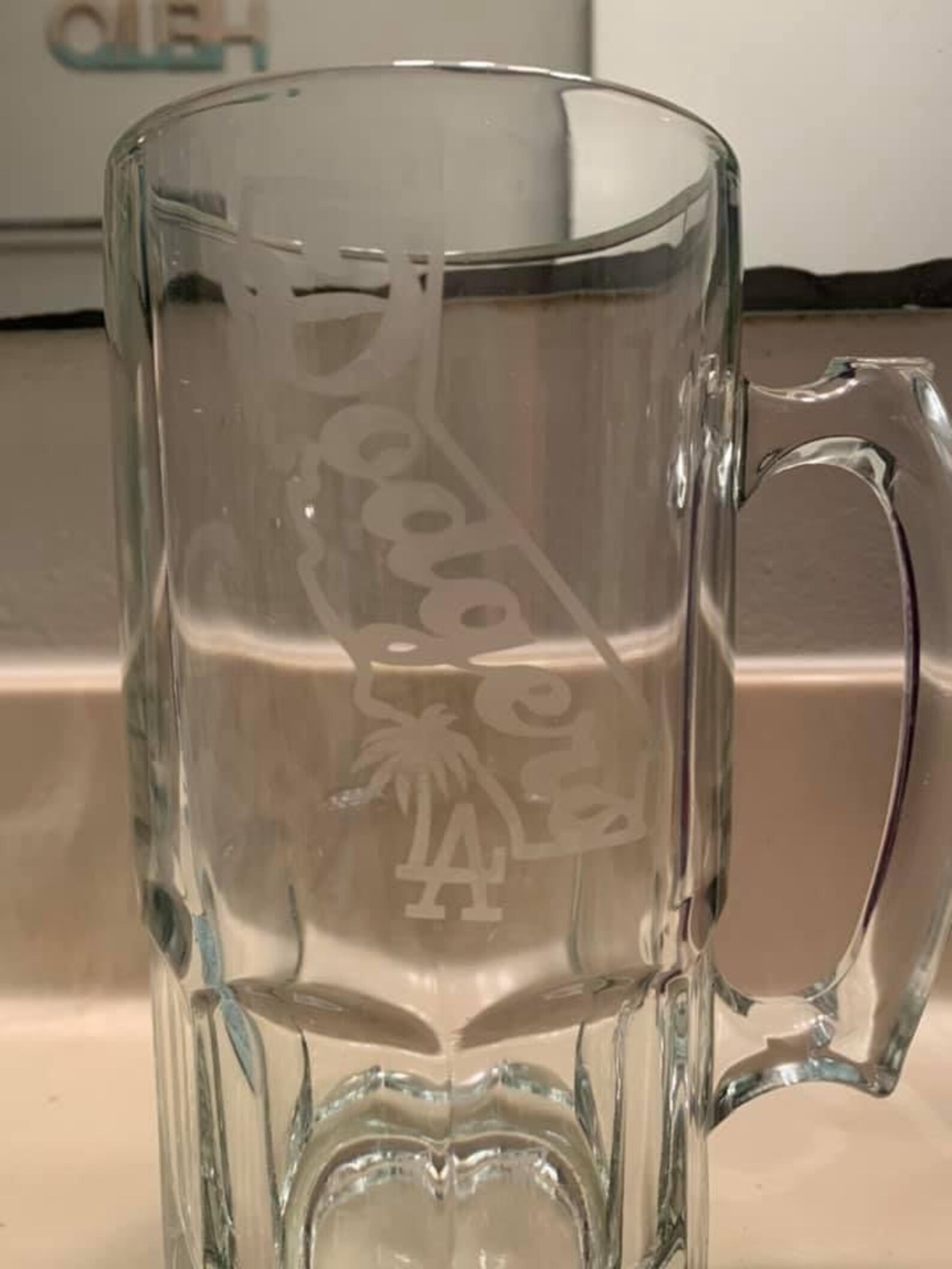 Etched glass cup Etsy