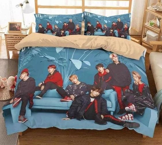 Kpop Bedding set 2021 Bangtan Bedding set Unique Design for Etsy
