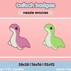 2 NESSIE EMOTES | Twitch | YouTube | Kick | Cute Nessie Apex Legends Emote Pack